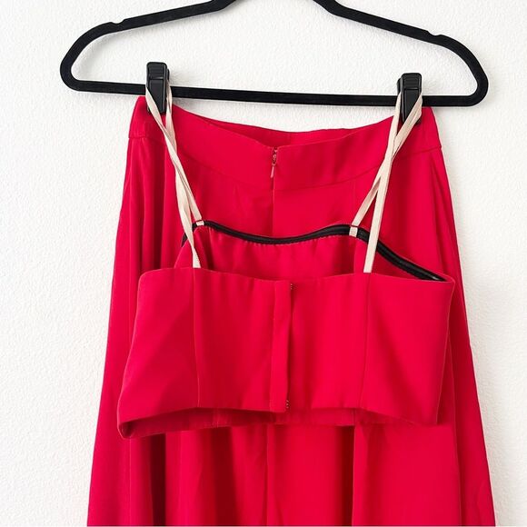 NEW Fame and Partners x Free People 2-Piece Maxi Skirt Set & Crop Top Red Size 2 - Picture 5 of 7